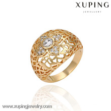 13403 China Großhandel Xuping Fashion Elegante 18 Karat Gold Perle Frau Ring